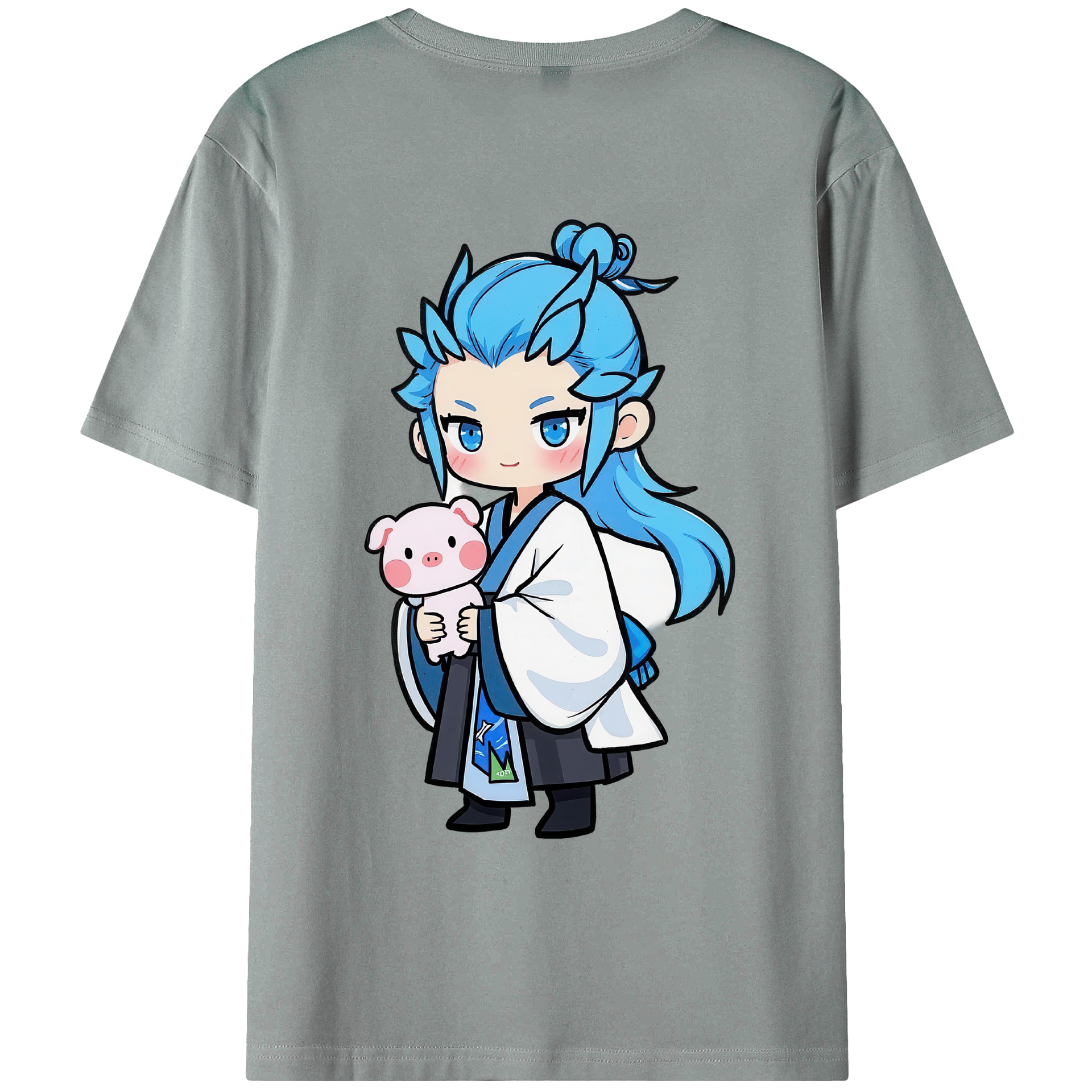 （画像用） Ne Zha 2 ナタ 魔童の大暴れ 綿100％ メンズ半袖Tシャツ（バックプリント） 通気性
